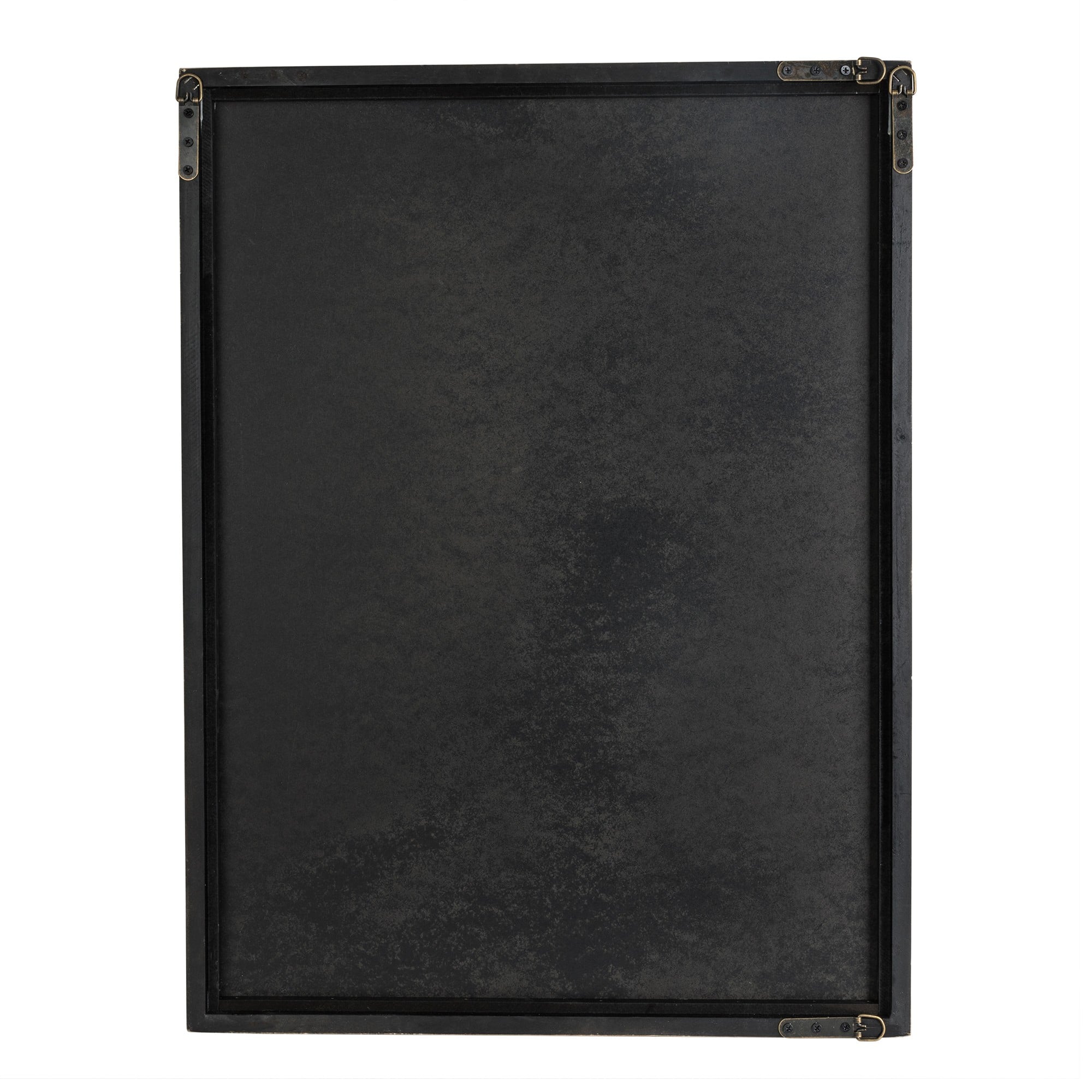 Glitzhome® 31.5" Farmhouse Wooden & Metal Windowpane Rectangular Wall Mirror